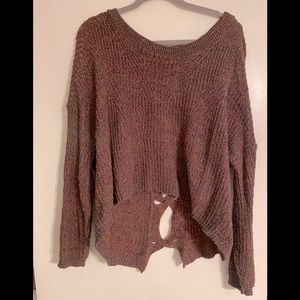 EXPRESS KNIT SLOUCHY MULTICOLORED SWEATER L